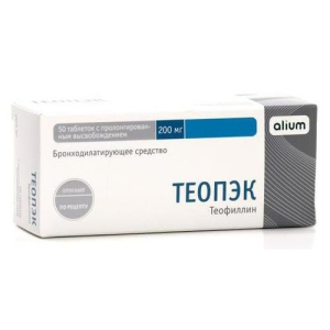 Теопэк таблетки с пролонгированным высвобождением 200мг №50