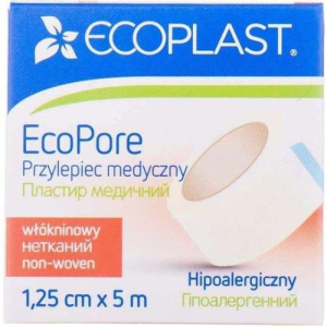 Экопласт экопор пластырь медицинский фиксирующий 1,25х500см н/ткан основа