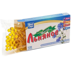 Реалкапс льняное масло капсулы 250мг №120 бад