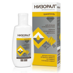 Низорал шампунь лекарственный 2% 60мл