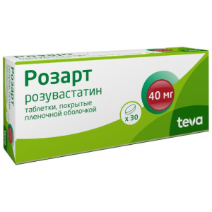 Розарт таблетки покрытые пленочной оболочкой 40мг №30