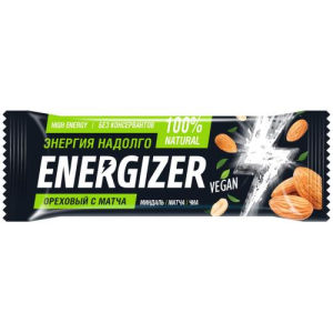 Энерджайзер батончик ореховый 40г миндаль + матча + чиа