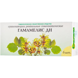 Гамамелис дн суппозитории ректальные гомеопатические №6 
