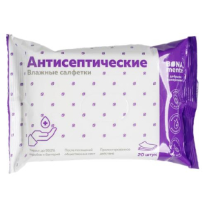 Бона менте Салфетки влажные антисептические №20