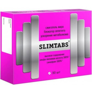 Витамир слимтабс синефрин + альфа-липоевая кислота таблетки 580мг №30