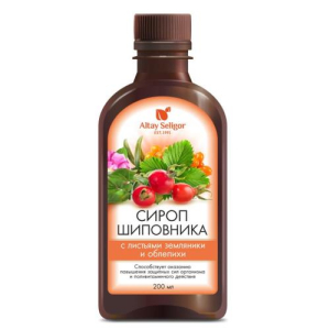 Сироп шиповника облепиха + земляника 200мл. /алтай-селигор/