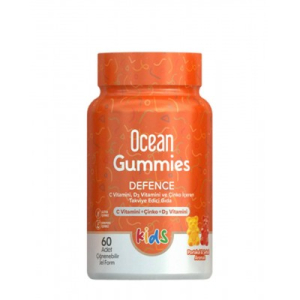 Орзакс Оушен гаммис дефенс пастилки жевательные №60 со вкусом апельсина и персика бад