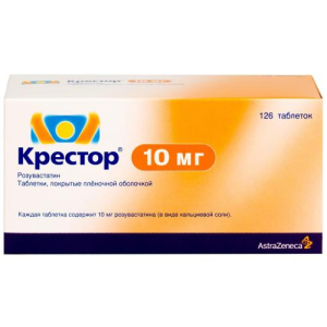 Крестор таблетки покрытые пленочной оболочкой 10мг №126