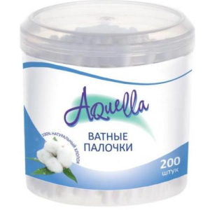 Аквелла палочки ватные №200 стакан