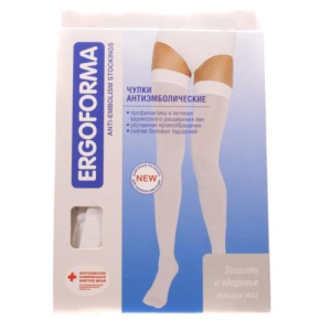 Эргоформа чулки антиэмболические 1кл р1 бел /арт 217/