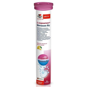 Доппельгерц актив l-карнитин + витамин в2 таблетки шипучие 6500мг №15 лимон