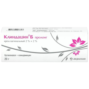 Клиндацин Б пролонг крем вагинальный 2% + 2% 20г в комплекте с аппликатором-3 шт.