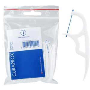 Курапрокс флосспик зубная нить №30 вощен с пластик держателем /арт df967/