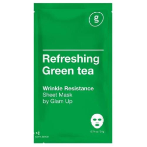 Глам ап маска для лица тканевая 21г с экстр зеленого чая освеж