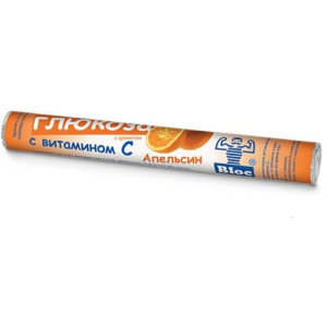 Блок глюкоза с витамином с таблетки жевательные №18 апельсин