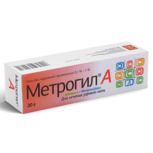 Метрогил а гель для наружного применения 0.1% + 1% 20г