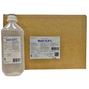 Натрия хлорид раствор для инфузий 0,9% 500мл №12