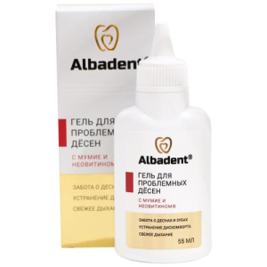 Альбадент гель 55мл д/пробл десен мумие+неовитин  [albadent]