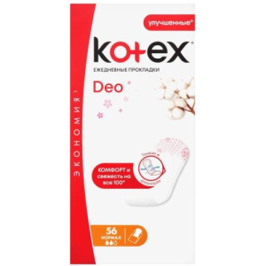 Котекс прокладки ежедневные №56 нормал део
