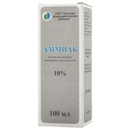 Аммиак раствор для наружного применения и ингаляций 10% 100мл