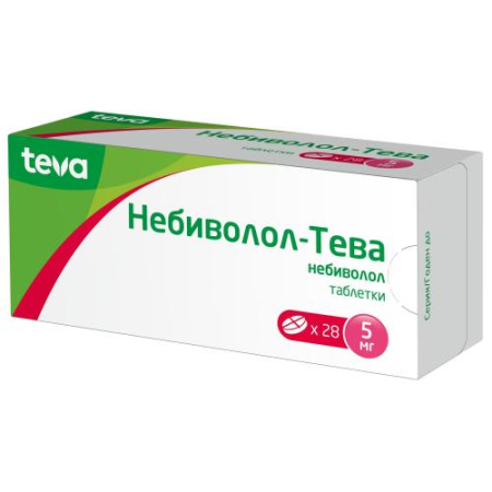 Небиволол-тева таблетки 5мг №28