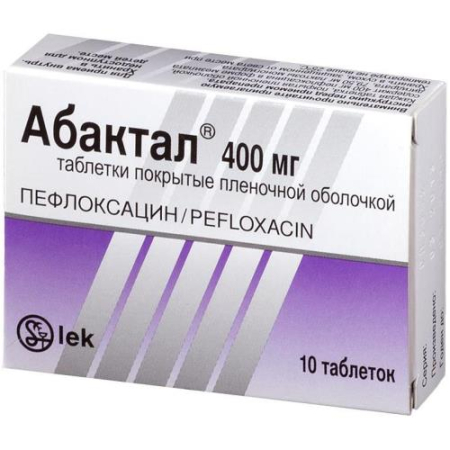 Абактал таблетки покрытые пленочной оболочкой 400мг №10
