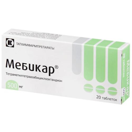 Мебикар таблетки 500мг №20