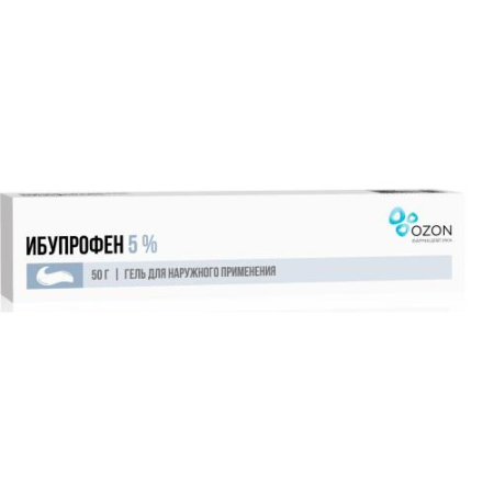 Ибупрофен гель для наружного применения 5% 50г