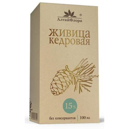 Алтайфлора живица 15% 100мл кедровая