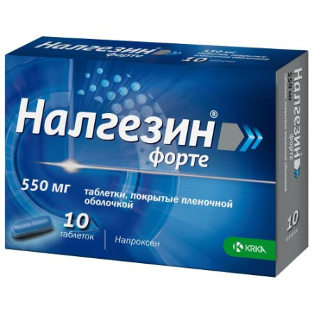Налгезин форте таблетки покрытые пленочной оболочкой 550мг №10