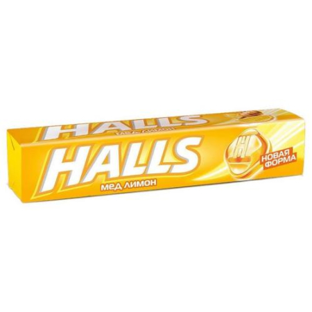 Холлс леденцы 25г №9 мед+лимон  [halls]
