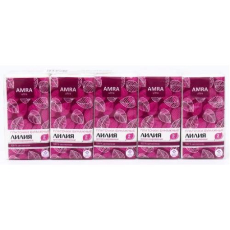 Амра платочки бумажные №10х10 лилия  [amra]