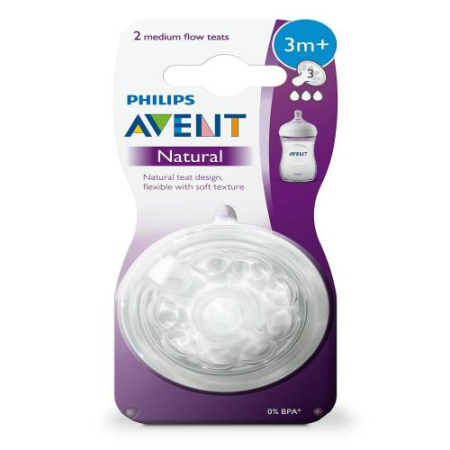 Авент натурал соска силиконовая №2 средн. поток от 3мес +  /арт. scf043/27/