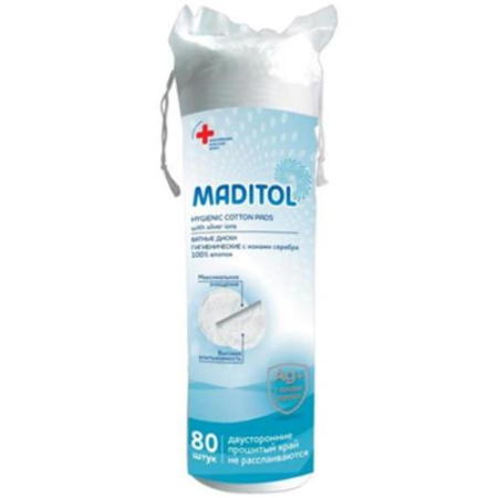 Мадитол диски ватные ионы серебра №80 [maditiol]
