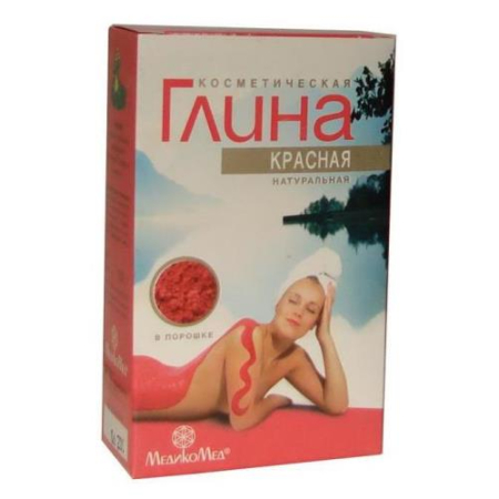 Глина красная косметическая порошок 100г 