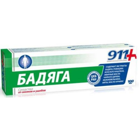 911 ваша служба спасения бадяга гель для тела 100мл от синяков и ушибов