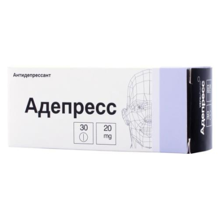 Адепресс таблетки покрытые оболочкой 20мг №30