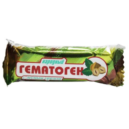Гематоген народный плитка 40г лесной орех