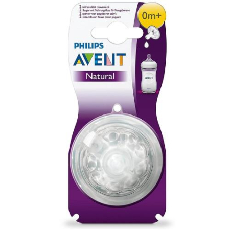 Авент натурал соска силиконовая №2 д/новорож. медлен. поток 0мес +  /арт. scf651/27/