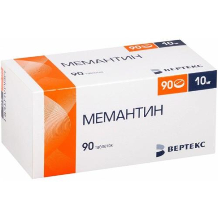 Мемантин-вертекс таблетки покрытые пленочной оболочкой 10мг №90