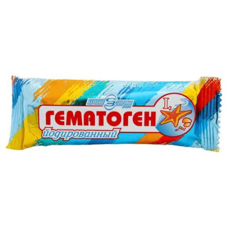 Гематоген народный плитка 40г йодированный