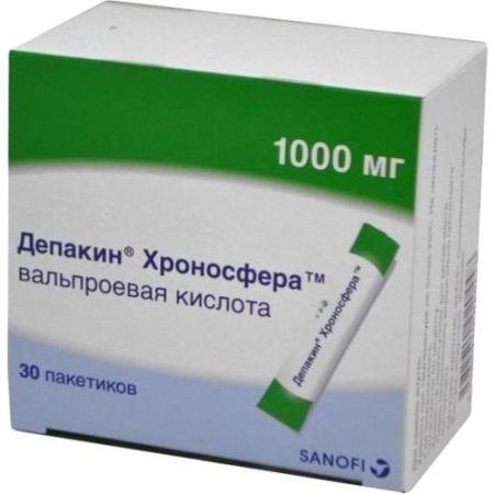 Депакин хроносфера гранулы с пролонгированным высвобождением 1000мг №30