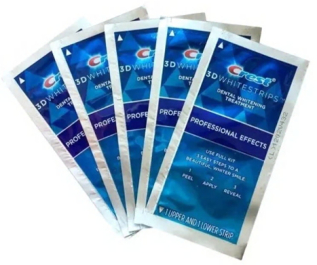 Крест полоски отбеливающие 3D Whitening Professional White №5