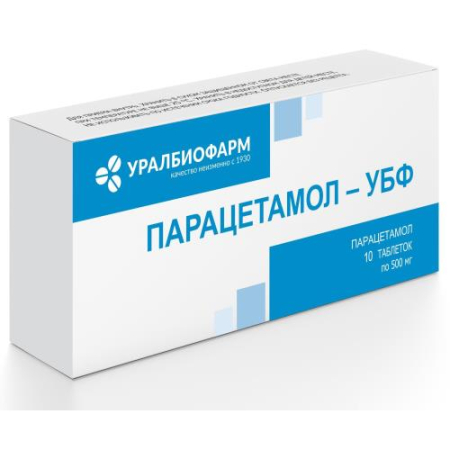 Парацетамол-убф таблетки 500мг №10 