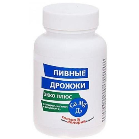 Пивные дрожжи экко плюс таблетки №100 кальций + магний + витамин д3
