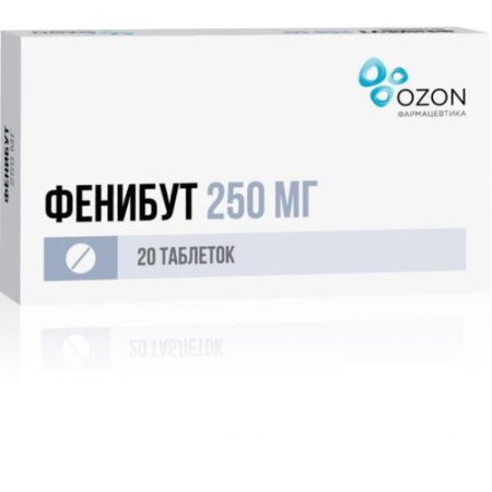 Фенибут таблетки 250мг №20/Озон