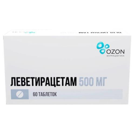 Леветирацетам таблетки покрытые пленочной оболочкой 500мг №60