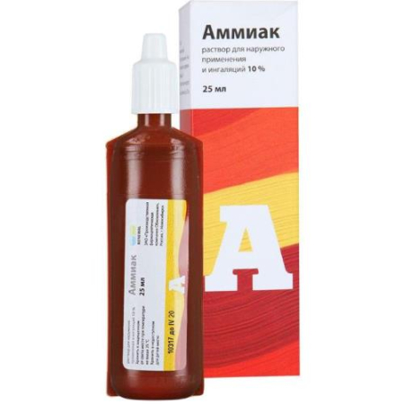 Аммиак реневал раствор для наружного применения и ингаляций 10% 25 мл