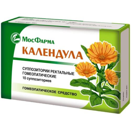 Календула суппозитории ректальные гомеопатические №10