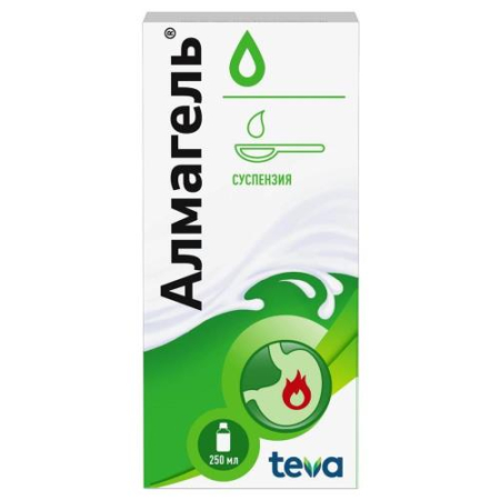 Алмагель суспензия для приема внутрь 250мл в комплекте с ложкой мерной